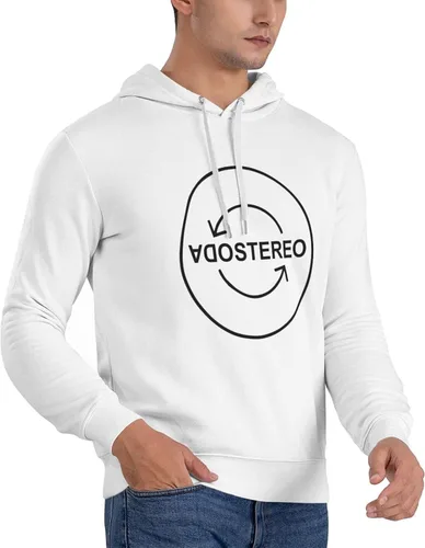 Vista 2 de Soda Stereo Logo Men'S Hoodie Sweatshirt Long Sleeve Casual Light Pullover Cotton Breathable Sweatshirt