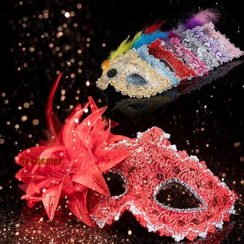 Vista 5 de Máscara de mascarada para mujeres, hombres, parejas, máscaras venecianas, máscara vintage para disfraz de Halloween, Mardi Gras, fiesta, baile