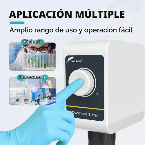 Vista 3 de LAB FISH OS-5E Agitador superior, 10L 200-1200RPM