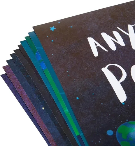 Vista 4 de Bright Creations Paquete de 12 carteles espaciales para el aula, impresiones motivacionales y carteles educativos con temática espacial, decoración