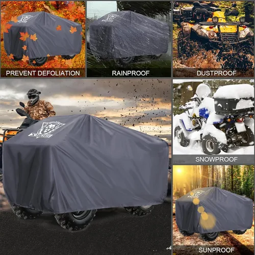 Vista 5 de XYZCTEM Cubierta de ATV de alta calidad, protección de tela Oxford contra el agua, los rayos UV, el viento. Cubierta cuádruple para Can-am, Suzuki