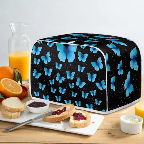 Vista 5 de Dolyues Cubierta para tostadora de pan de 2 rebanadas, bolsa de almacenamiento de polvo, cubierta de electrodomésticos pequeños, cubierta de horno