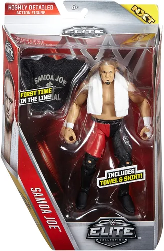 Vista 4 de Figura de acción de Samoa Joe de WWE Articulación de lujo, atuendo de anillo auténtico, expresión detallada de personajes, accesorios icónicos