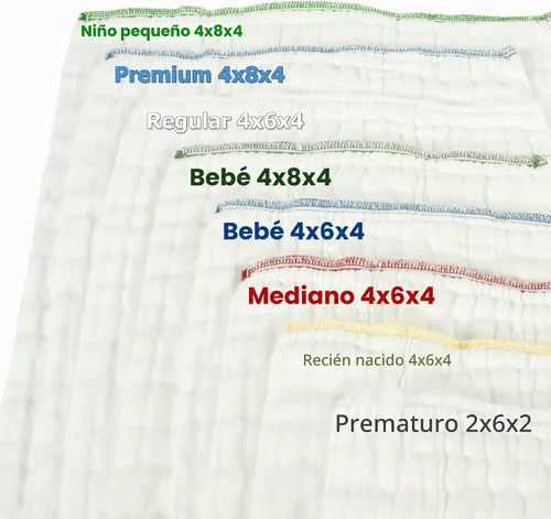 Vista 6 de OsoCozy Pañales de tela preplegados (1 doz), suaves, absorbentes, duraderos, 100% algodón