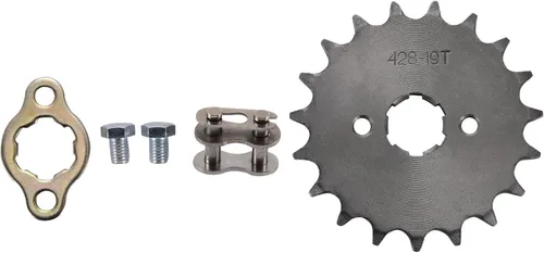 Vista 13 de WOOSTAR Piñón delantero para motocicleta 428-10T 17mm para 50cc 70cc 90cc 110cc 125cc Dirt Pit Bike Mini Bike ATV 4 ruedas