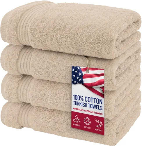 Vista 87 de Juego de toallas American Veteran Towel, de lujo, 6 piezas de algodón 100 % turco para máxima suavidad y absorción, para hotel y spa