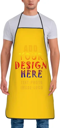 Vista 22 de Delantales personalizados para añadir nombre, logotipo, texto, foto, diseño de imagen, delantal de chef para grandes regalos