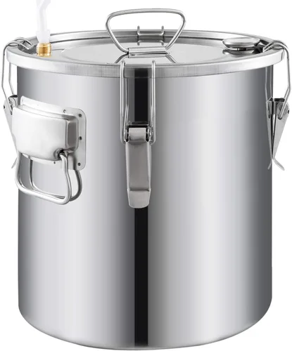 Vista 9 de Destilador de acero inoxidable, capacidad de 6 L (1.6 galones), kit completo con termómetro – para agua y vapor/destilación de aceites esenciales