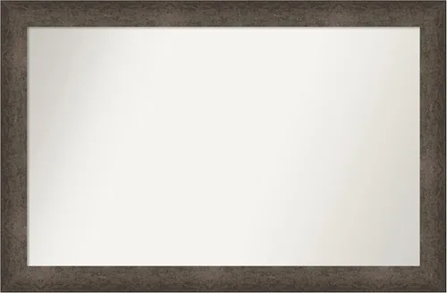 Vista 471 de Amanti Art Espejo de pared personalizado no biselado (25 x 25 pulgadas), marco de bronce acentuado, varios tamaños personalizados, espejo de baño