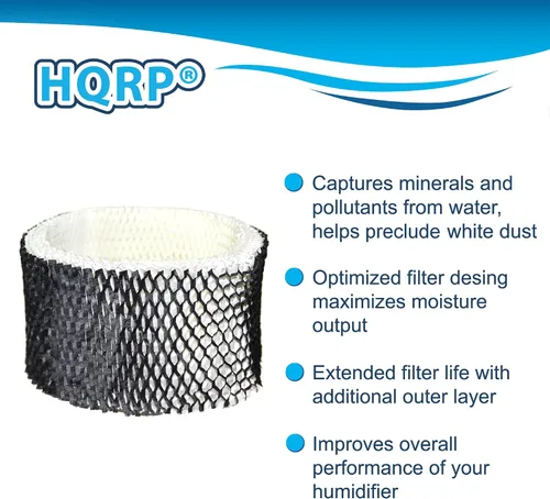 Vista 3 de HQRP HWF62 - Filtro de mecha humidificador A para Holmes HWF62 HWF62CS HM1275 HM1280 HM1281 HM1285 HM1290 HM1295 HM1296 HM1297 HM1230 HM1245 HMM1245