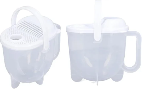 Vista 8 de Cucharón para lavadora de arroz con agua, cuenco de lavado de granos con escurridor, lavado a mano, tamiz de arroz, colador de frutas y verduras