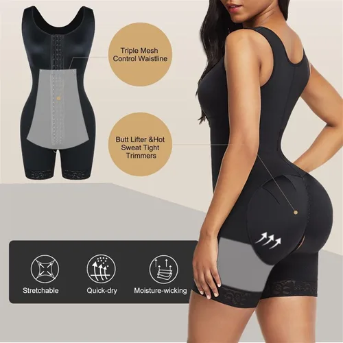 Vista 5 de Fajas Reductoras y Moldeadoras - Trajes de cuerpo completo para Fajas Colombianas Postparto Faja Faja Faja Colombianas Entrenador de cintura BBL