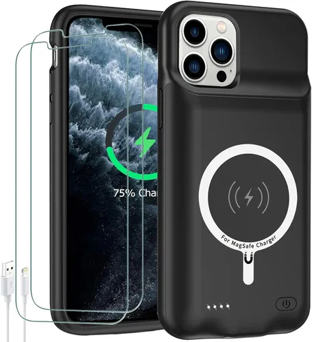 Vista 18 de Funda de batería para iPhone X/XS, 10000 mAh de alta capacidad, recargable, portátil, extendida, carga inalámbrica, compatible con iPhone X/XS/10