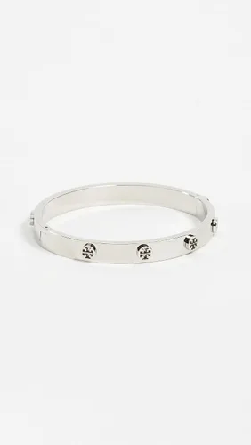 Vista 4 de Tory Burch Pulsera de bisagra con logotipo para mujer, Metal, No aplicable
