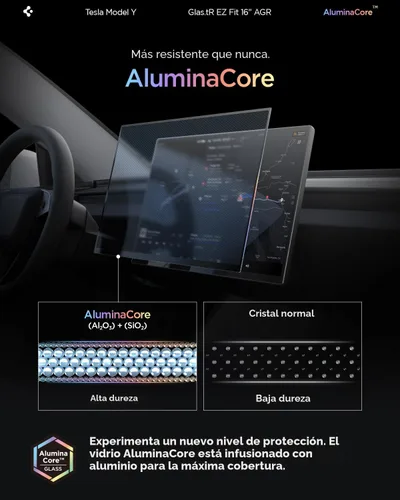 Vista 4 de Spigen GlasTR EZ FIT - Protector de pantalla con acabado mate para modelo Y