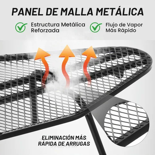 Vista 4 de Tabla de planchar pequeña, tabla de planchar plegable compacta, tablero de hierro portátil, panel de malla de metal, almohadilla gruesa de 0.315 in