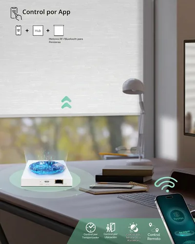 Vista 3 de Yoolax Hub inteligente Bluetooth, compatible con Alexa, Google Home Hub Bluetooth