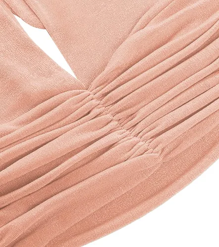 Vista 7 de Camiseta LYANER para mujer, con cuello en V ancho, estilo halter, con espalda al aire y sin mangas