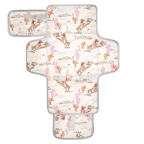 Vista 11 de Cambiador portátil para bebé – Mariposa púrpura impermeable cambiador de pañales cambiador de viaje con almohada incorporada – Regalo de ducha