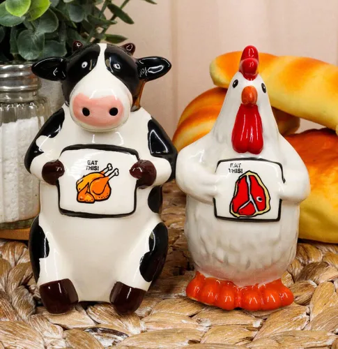 Vista 8 de Ebros Gift Holstein - Juego de cocteleras de cerámica para cocina y cocina, para organizar fiestas, aves de corral y ganado coleccionables