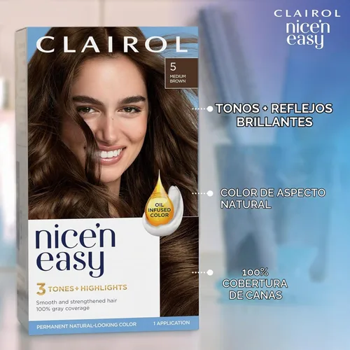 Vista 7 de Clairol Nice'n Easy 2 - Tinte permanente negro para el cabello y retoque de raíces, paquete múltiple