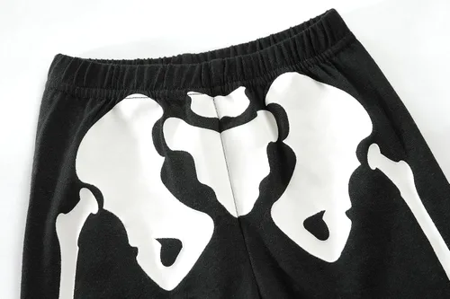 Vista 6 de Little Hand Pijamas de esqueleto para niños pequeños, pijamas que brillan en la oscuridad, conjuntos de pantalones para niños