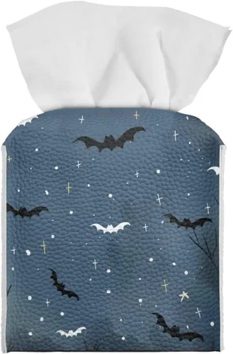 Vista 23 de Lindas decoraciones de ajolote con estampado de animales, caja de pañuelos de cuero, soporte de Navidad, organizador de papel de seda impermeable