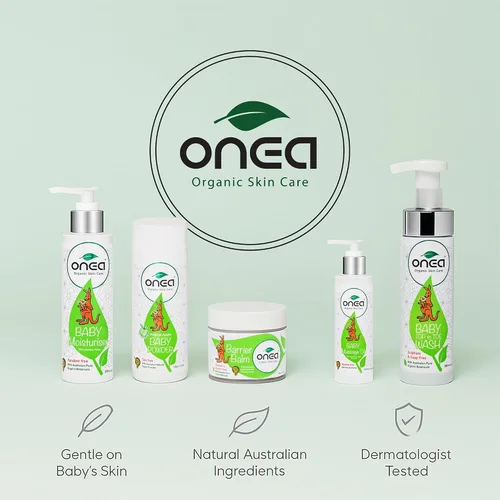 Vista 6 de Onea Paquete de regalo orgánico para el cuidado de la piel para bebés y mamás para el cuidado diario de bebés recién nacidos, aceite hidratante
