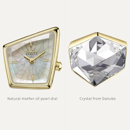 Vista 3 de SAGA Womens Bangle Crystal Collection Inspired Design Watch