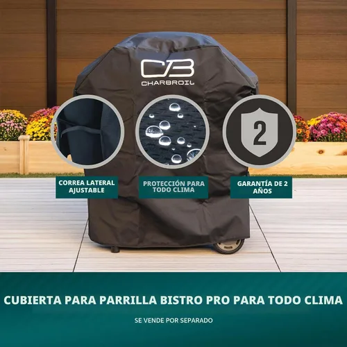 Vista 11 de Charbroil Bistro Pro - Parrilla de gas para espacios pequeños y patios, color negro - 25302161