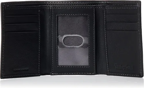Vista 4 de Timberland Billetera triple de cuero para hombre con ventana de identificación