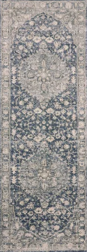 Vista 2 de Loloi II Teagan - Tapete de área, 41.72 x 41.72 cm (1 pies - 6 pulgadas x 1 pies - 6 pulgadas) muestra Swatch, Denim/Mist.