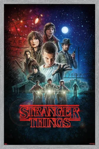 Vista 18 de Trends International Netflix Stranger Things - Póster de pared de una hoja, 14.725 x 22.375 pulgadas, versión enmarcada de madera de granero