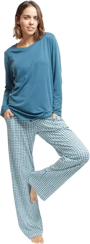 Vista 2 de jijamas Juego de pijama de algodón Pima increíblemente suave para mujer, la noche reparadora