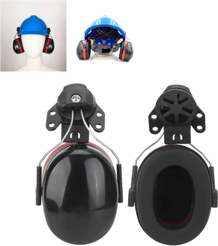 Vista 2 de Orejera de casco, audición de impacto firmemente sujeta la orejera de casco duro para carpintería