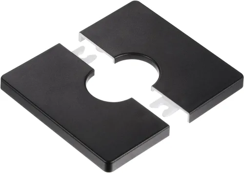 Vista 5 de uxcell 4 bridas divididas para pared, placa cuadrada de ABS autoadhesiva con orificio de 1.102 in/1.1 pulgadas de diámetro, cubierta de tubería