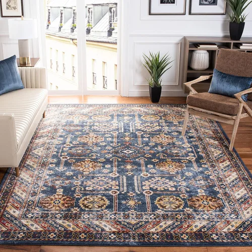 Vista 17 de SAFAVIEH Bijar Collection BIJ653B - Alfombra tradicional oriental, envejecida, no desprende pelusa, 2 pies 3 pulgadas x 10 pies, color azul