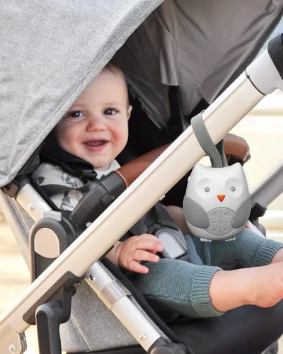 Vista 7 de Skip Hop - Máquina de sonido portátil para bebé, Stroll & Go, diseño de búho