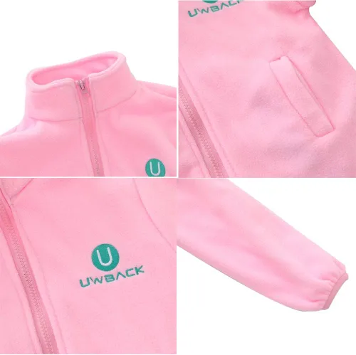 Vista 6 de Chaqueta para niñas 3 en 1 forro polar desmontable resistente al viento impermeable Lightweigt abrigo con capucha