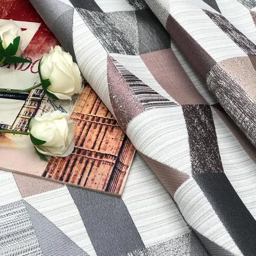 Vista 6 de always4u Cortinas geométricas de jacquard con textura de lino sintético, 2 paneles de 84 pulgadas para sala de estar, dormitorio, 54 x 84 pulgadas