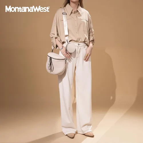 Vista 3 de Montana West Bolsos grandes cruzados para mujeres, bolso de cintura con bandolera ajustable