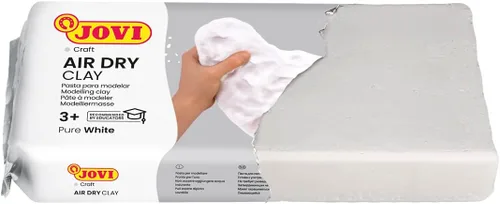 Vista 2 de Jovi Arcilla de modelado de secado al aire; 1.1 lb. Blanco, no mancha, perfecta para proyectos de arte y manualidades