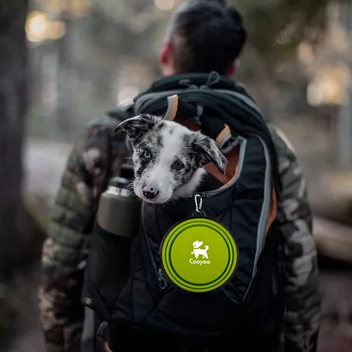 Vista 80 de COOYOO Cuenco plegable para perros, paquete de 2 cuencos plegables para agua para perros y gatos, plato portátil para alimentación de mascotas