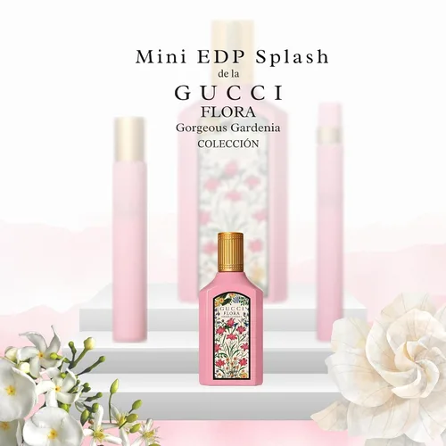 Vista 6 de Gucci Flora Gorgeous Gardenia Perfume para mujer EDP Mini Splash Top 0.16 fl oz