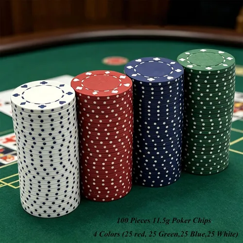 Vista 3 de SEETOOOGAMES Fichas de póquer de casino - 100 piezas 0.41 oz Diseño adecuado - 4