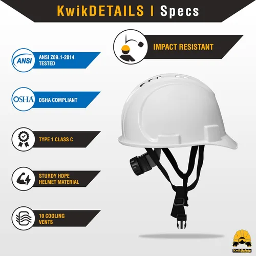 Vista 4 de KwikSafety - Charlotte, NC - Sombreros duros [Ala completa, estilo gorra, estilo de escalada] Tipo 1, Clase C ANSI OSHA