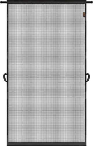 Vista 11 de MAGZO - Puerta mosquitera colgante para puertas 24" x 80" (tamaño de cortina 26" x 81"), de fibra de vidrio mejorada con barra de tensión, gancho