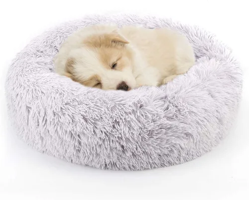 Vista 41 de NOYAL Cama Calmante en Forma de Rosquilla para Perros Pequeños a Medianos y Gatos - Cama de Mascotas de Felpa Sintética Anti-Ansiedad con Funda