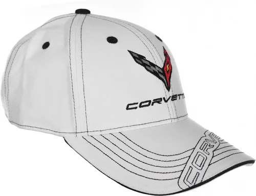 Vista 8 de JH DESIGN GROUP Men's Chevy Corvette C8 Logo Cap Adjustable Black Hat