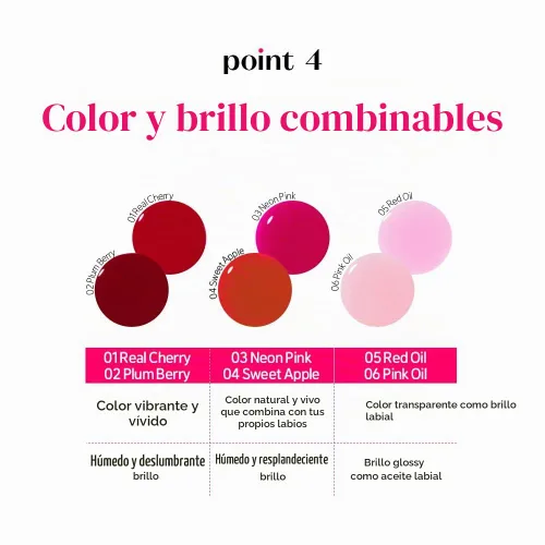 Vista 7 de ETUDE Dear Darling Oil Tint, #3 Neon Pink, Aceite hidratante para labios Rosa neón
